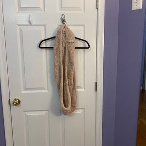 NWOT pastel pink knit circle scarf